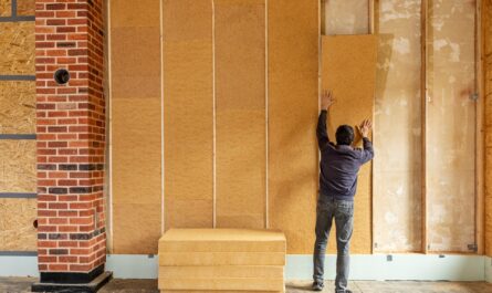 Hauswand wird mit Holzfaserplatten gedämmt | Treppe Lift